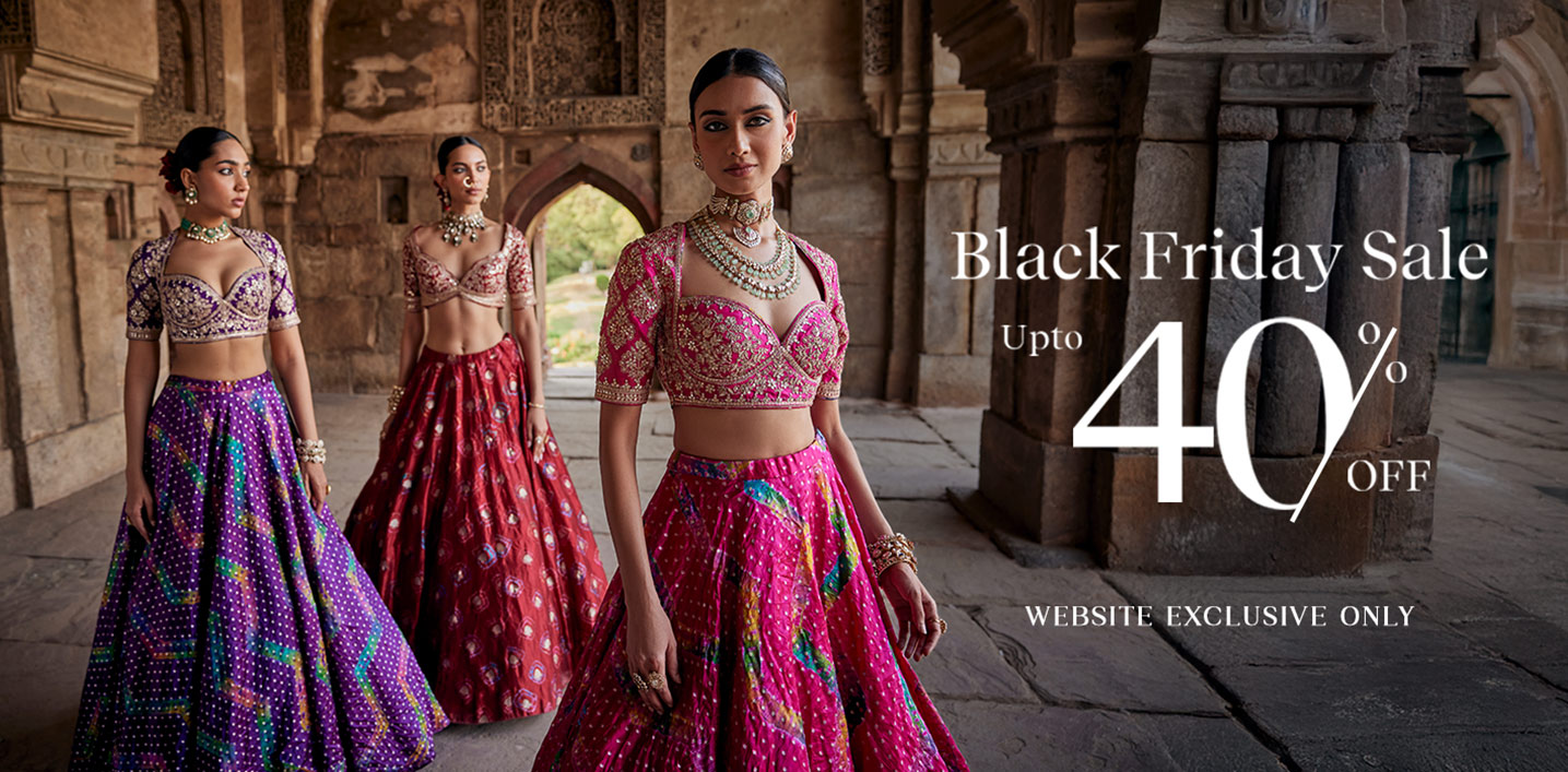 Black Friday Sale at Frontier Raas: Unbeatable Discounts on Lehengas, Sarees & Suits!